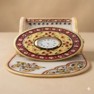 Marble Mobile Stand & Card Holder with Clock