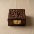 Wooden Jewellery Organizer Box with Carving