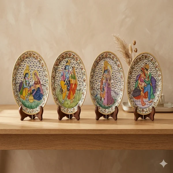 Marble jali decoration thali