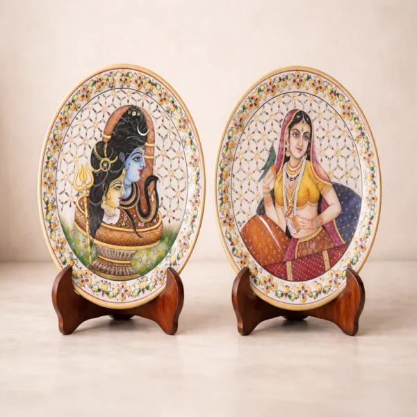 Marble jali decoration thali2