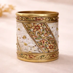 Marble Jali Work Pen Stand