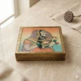 Wooden gemstone glass ragini painting