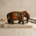 Wooden handmade ganesha painting elephant1