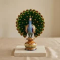 Wooden handpaintingjali work dancing peacock