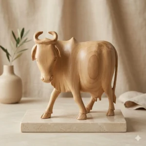 Wooden plain cow/ox