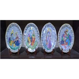Marble jali decoration thali(various subjects available i.e.god,ragini,taj mahal,elephant,love scene,etc.)