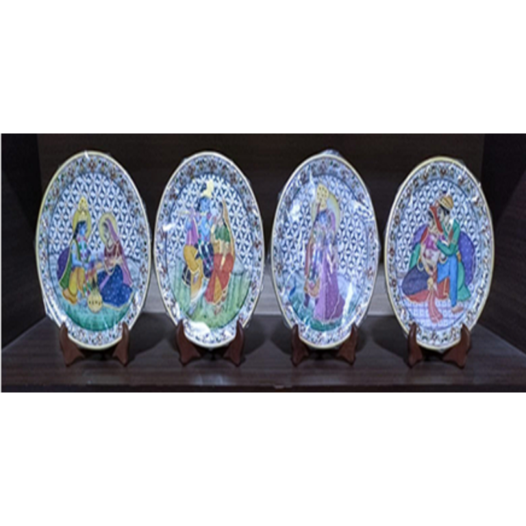 Marble jali decoration thali(various subjects available i.e.god,ragini,taj mahal,elephant,love scene,etc.)