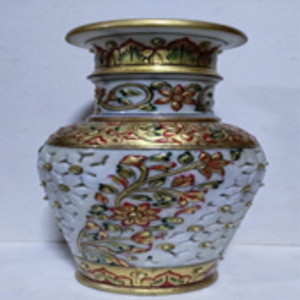 Marble jali flower pot.