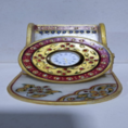 Marble handpainting mobile stand/card holder with watch.