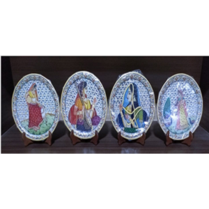 Marble jali decoration thali(various subjects available i.e.god,ragini,taj mahal,elephant,love scene,etc.)
