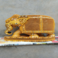 wooden hand carving jali elephant with baby elephant.