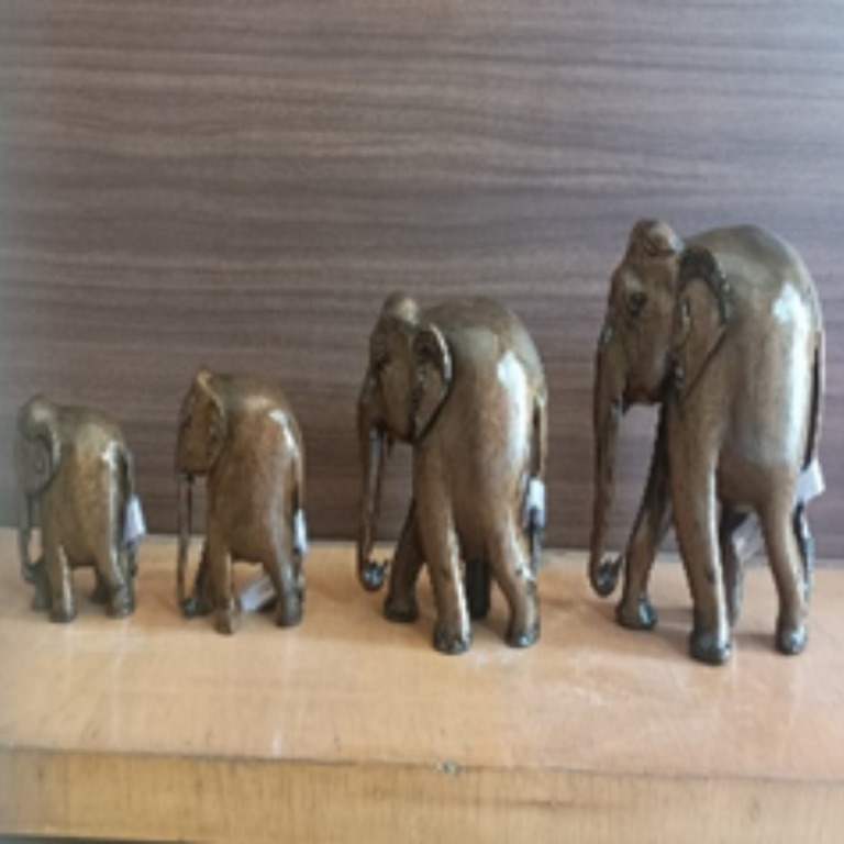 Wooden plain natural color elephant.